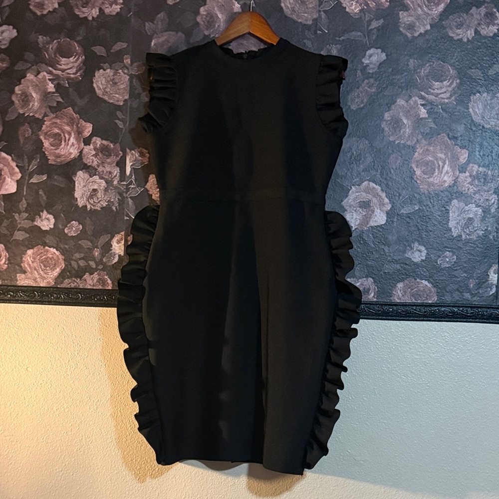 Elegant Black Ruffle Dress